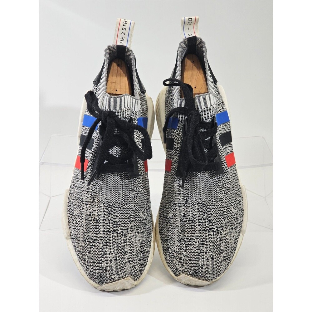 Adidas Mens 8.5 NMD R1 Tri-Color Stripes Primeknit Running Shoes‎ Sneakers EUC - Picture 7 of 11